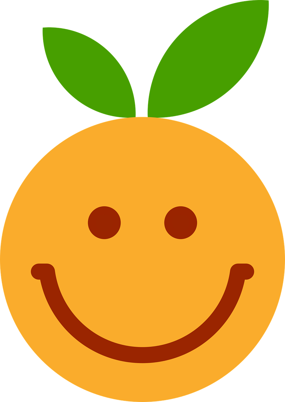 Lächelnde Orange